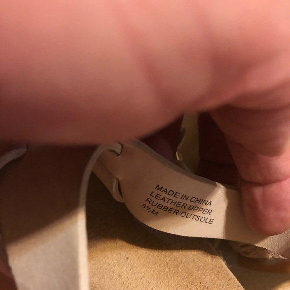 Micheal Kors cream color leather wedge sandals - Picture 8 of 8